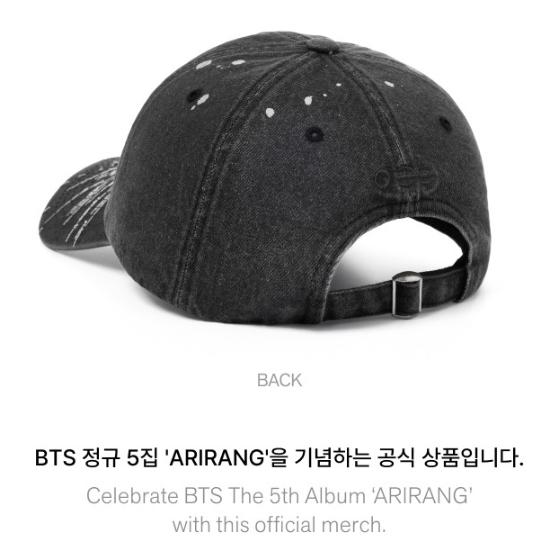 Pre-order BTS ARIRANG Ball Cap