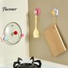 Safety Cabinet Hook Flower Shape Suction Cup Hook, No-Drill Plastic Style Handles, Rotatable Knob Adjustable Buckle for Kitchen Bathroom Lanyard