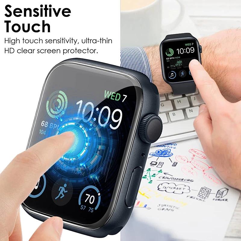Full Curved Screen Protector For Watch Ultra 3 49MM Not Glass Protective For Iwatch Series 10 11 9 8 7 6 5 SE 46MM 41 45MM