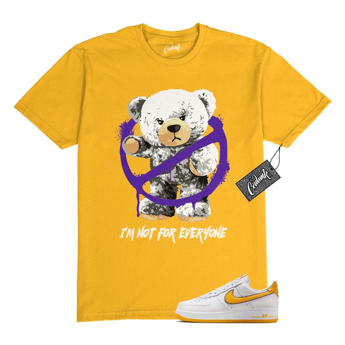 

Air Force 1 White Varsity Maize Varsity Purple T Shirt to Match NOT S