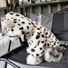 Winter New Pet Clothing White Leopard Dog Coat Warm Long Velvet Cap with Small Spots Small Dog and Cat Same Pet Fur Coat