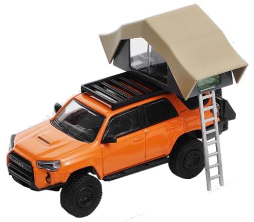 Gaincorp Products GCD 1/64 Scale Toyota 4Runner TRD PRO Overland (LHD) - Orange with Accessories - Finished Model KS080-535
