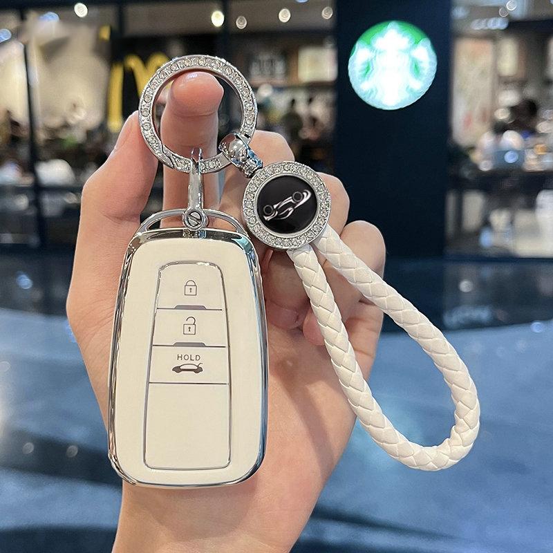 TPU Car Key Case Cover For Toyota Corolla Cross Camry Land Cruiser Prado RAV4 Prius Key Protector Bag Shell Fob
