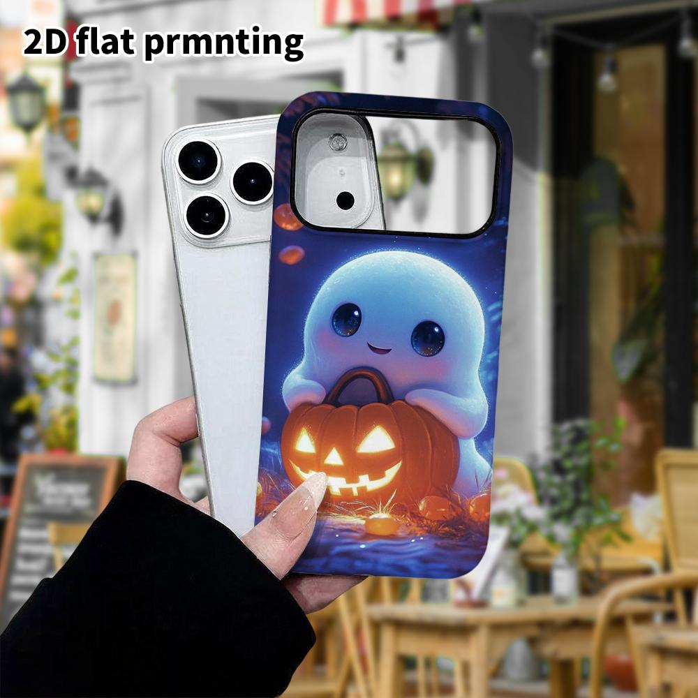 Phone Case: 2D Flat Design Suitable for iPhone 18 17 16 15 14 13 Pro Film Protective Case, Couple Style, Cute Little Ghost, Christmas and Halloween Gi