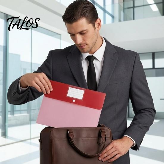 Plastic Project Folders 8Pcs Document Folders, A4 Size File Envelopes with Snap Button And Student Test Paper Organizers Label Pocket, Thickened