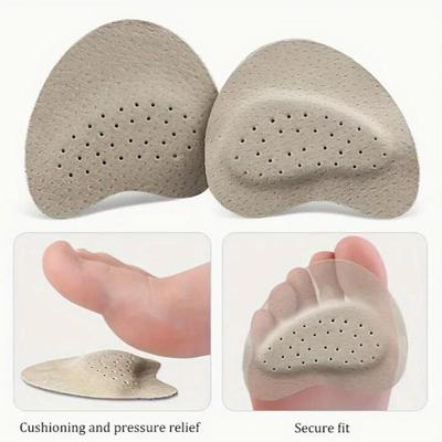 2 Pairs/set Of Sandals, Forefoot Pads High Heels Non Tiring Foot Tool Anti Slip Sweat Proof Pigskin Invisible Anti Slip Patch