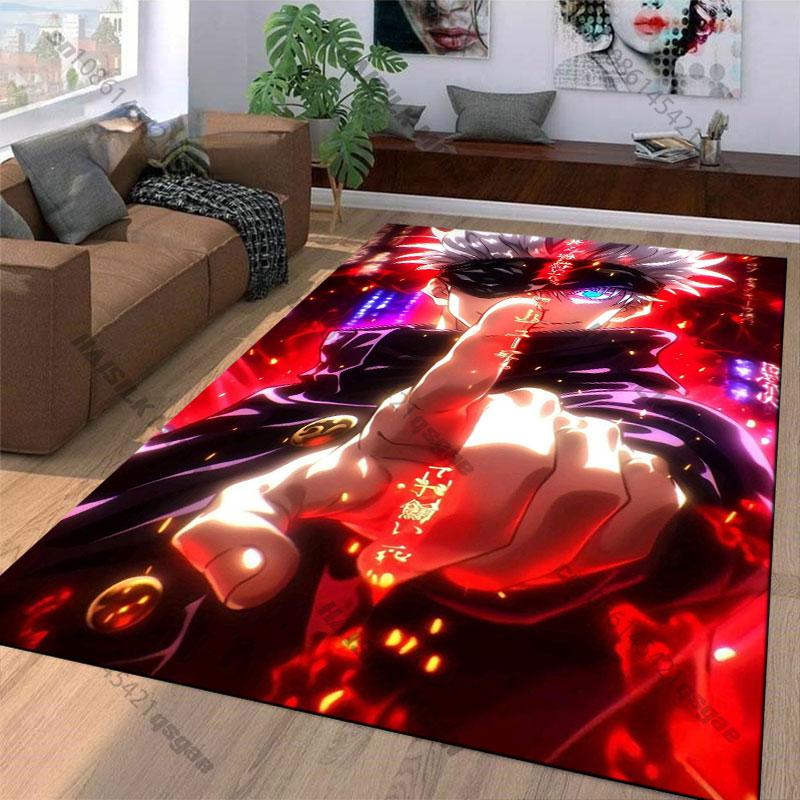 Bold Red Vibes and Striking Character Design Suitable for Use As an Anti-slip Game Mat for Living Room and Bedroom Sofas