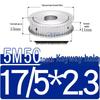 Dual-Sided Flat Timing Pulley: 5M50 Teeth, Width Options 11/16/21/27AF, Bore Size 8-30.