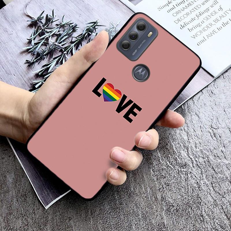 Schwule LGBT Regenbogen Handyhülle für Motorola Moto E7 Plus E32 E20 E40 Edge 20 Lite G22 G52 G20 G30 G100 G60 G50 G10 G Pure G Stylus