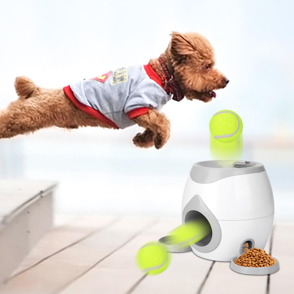 Pet Dog Toy Training Ball Launcher Food Reward Machine Interactive Toy ...