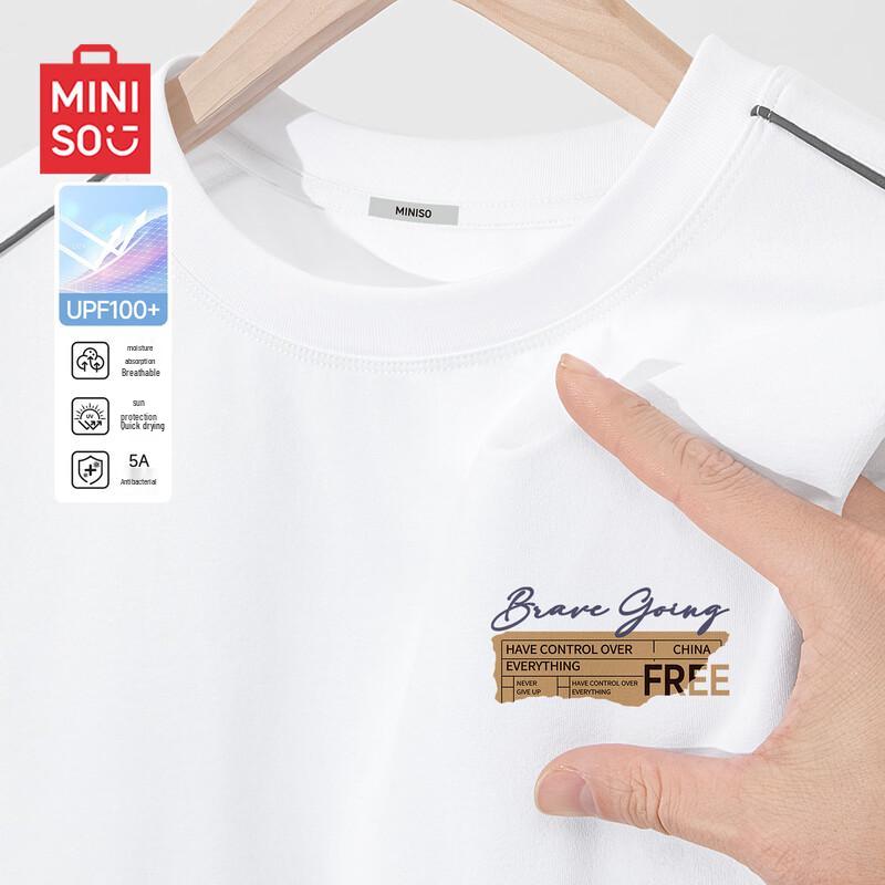 

MINISO Men s UPF50+ Sun Protection Short Sleeve T-shirt M