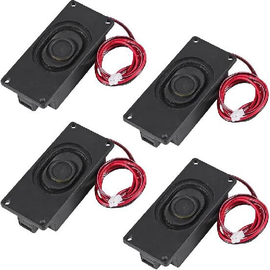 4pcs Speaker 5 Watt 8 Ohm Double Cavity Mini Speaker Full-Range Cavity Advertising Machine Small Speaker 3.3V 5V with JST-PH2.5mm-2 pin Interface for