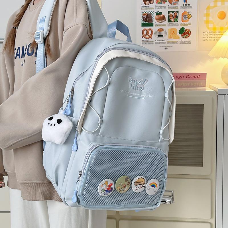 Schoolbag Two-dimensional Japanese Women's Backpack Sweet Harajuku Ins Women's Shoulder Pain Bag Large Capacity Junior High School Student Schoolbag