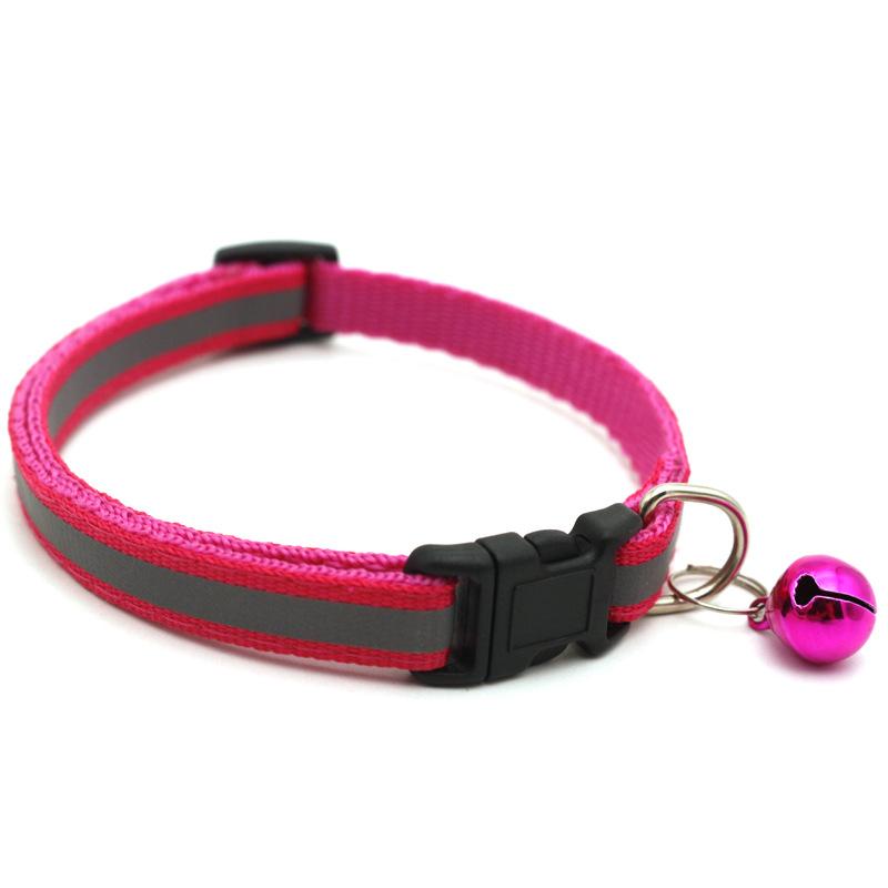 Reflective Adjustable Pet Collar with Bell for Small Dogs and Cats - Anti-Lost Design