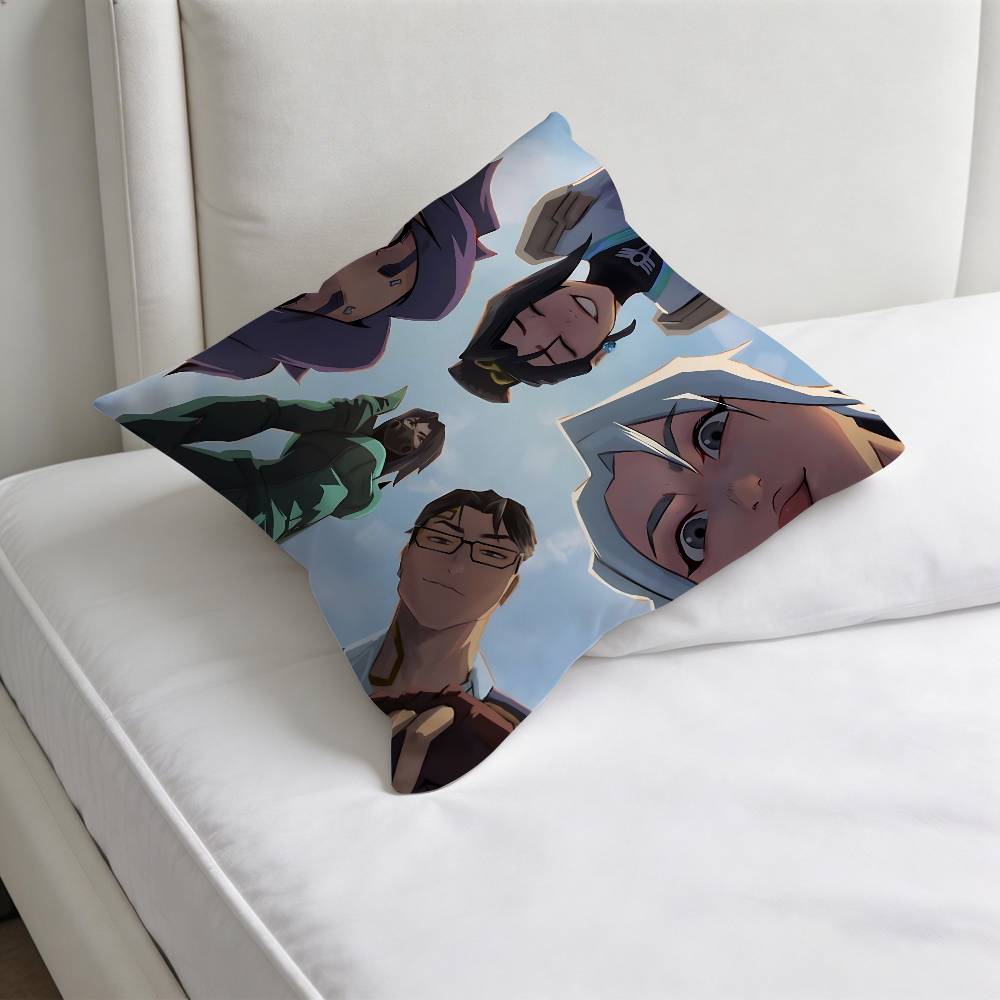 

HOT Game VValorantS Decorative Square Pillow Cover Modern Cushion Case for Living Room Bedroom 30x30cm