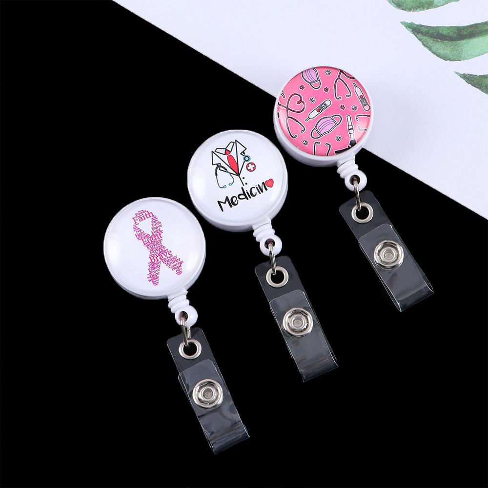 

Students Cartoon ID Card Medicine Retractable Badge Reel Badge Holder Nurse Doctor Name Card Holder 1