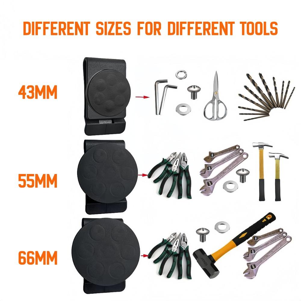 43/55/66mm Magnetic Suction Belt Clip Adjustable Screw Hardware Storage Portable Magnetic Suction Cup Clip Hand Tool Accessories