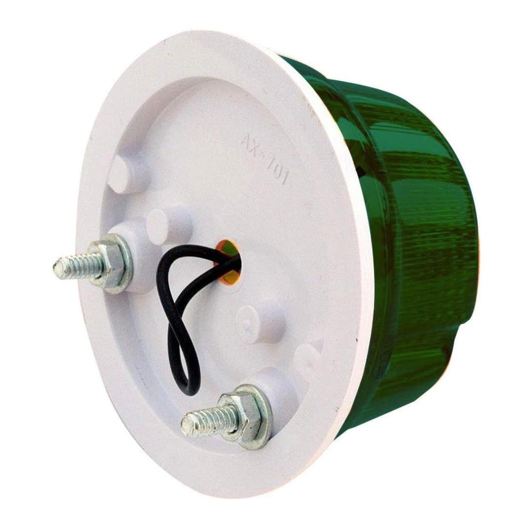 12V Volts Round Flashers Lights Universal Vehicle For Truck Tractor Bus,Iseki,Yanmar Lights Emergency Vehicle Flashers Green | 2 Pieces