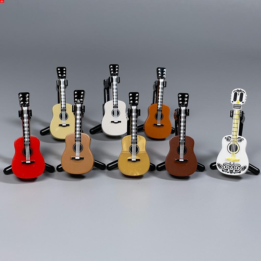 Non-Toxic Moc Bricks Suona Horn Music Score Singer Saxophone Bass Figure Musical Instruments Educatinal Building Blocks Kids Children Toys