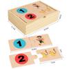 Wooden Educational Number Puzzle With Cognitive Development For Kids Learning Toys