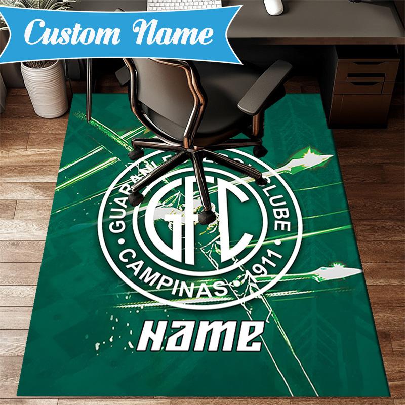 Custom Name Guarani FC Crest Rug Game Carpet, Floor Mat for Bedroom Living Room Entryway Rug, Home Decor Idea Gift for Christmas birthday