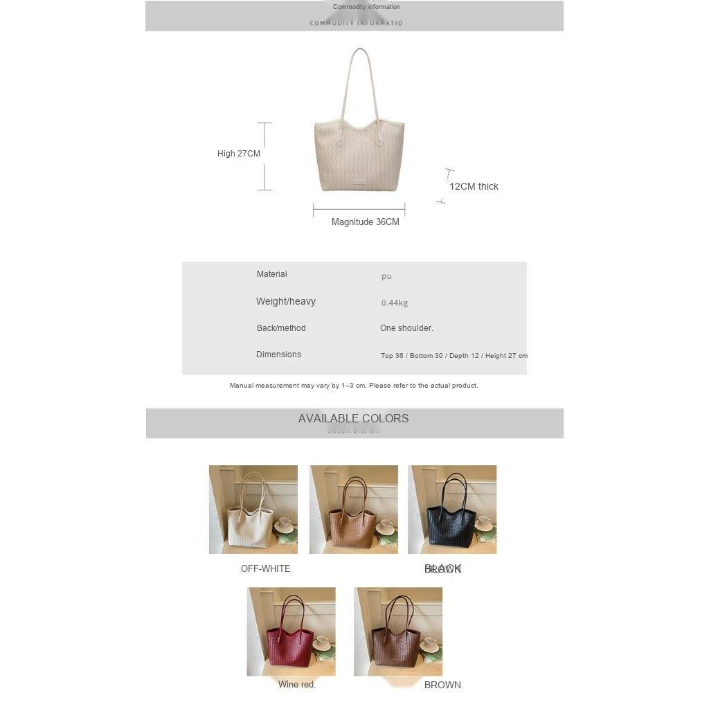 Tote Bag Women PU Woven Daily