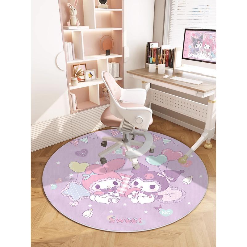 Tapis Cartoon Mignon Kuromi Salon Chambre à Coucher Canapé Porte d'Entrée Paillasson Décoration de Maison Fille Enfants Tapis Antidérapant Cadeau