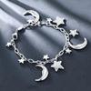 Various Designs Moon Star Stainless Steel Waterproof Adjustable Bracelet Dainty Pendant Necklace Hypoallergenic Fashion Accessories for Women