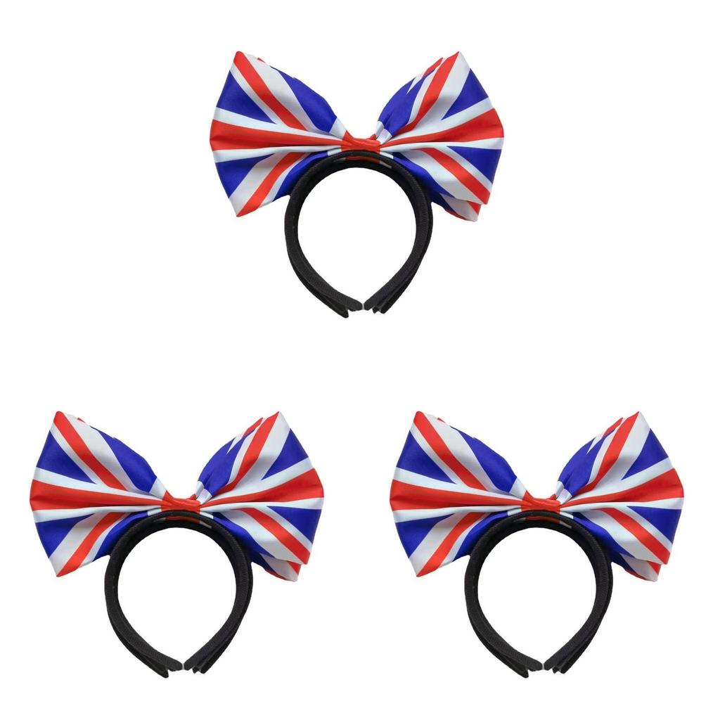 Stilvolles Union Jack Haarband Alice Stirnband Mit Großer Schleife Für Männer Und Frauen Platinjubiläum