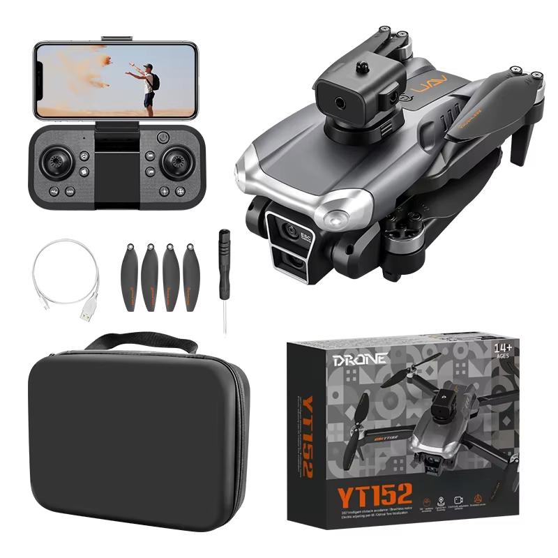2024 New YT152 Drone 8K HD ESC 3 Camera UAV Optical Flow Positioning Obstacle Avoidance Brushless Quadcopter Toy Gift Children