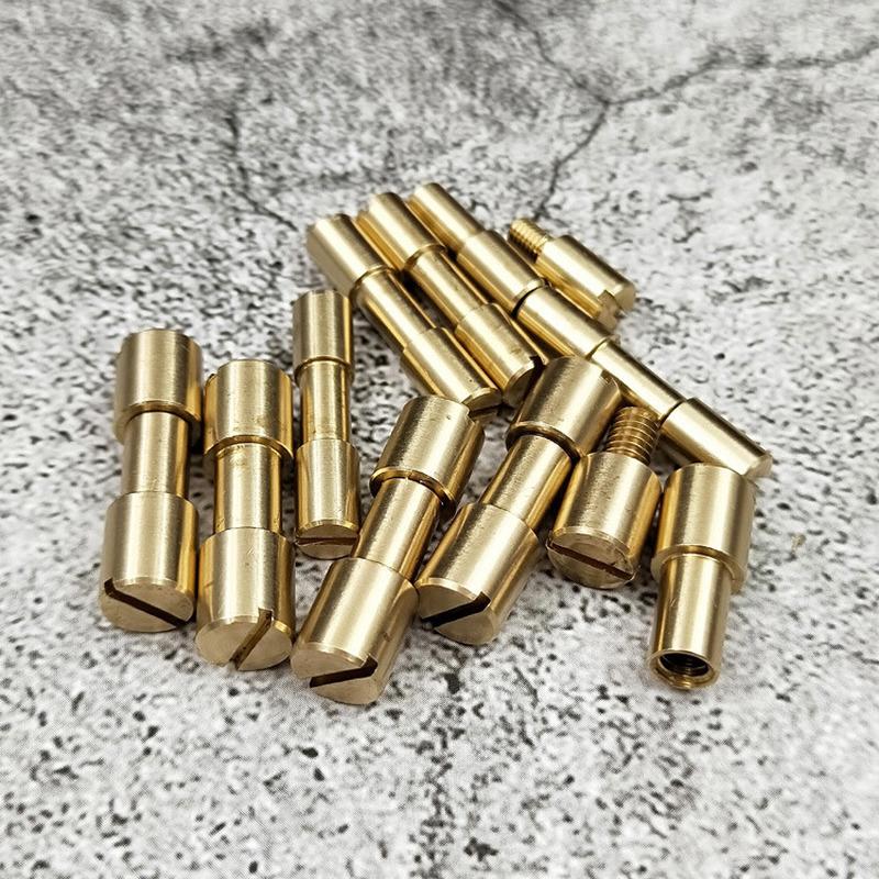 5 Pcs/lot Brass Rivet Screw Grinding DIY Knife Handle Fastener Accessories Tactics Lock Rivet Diy Craft Supplies