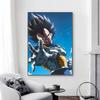 1pc Anime DRAGON BALL Vegeta Posters Self-adhesive Paper Print Home Living Room Bedroom Entrance Bar Cafe Art