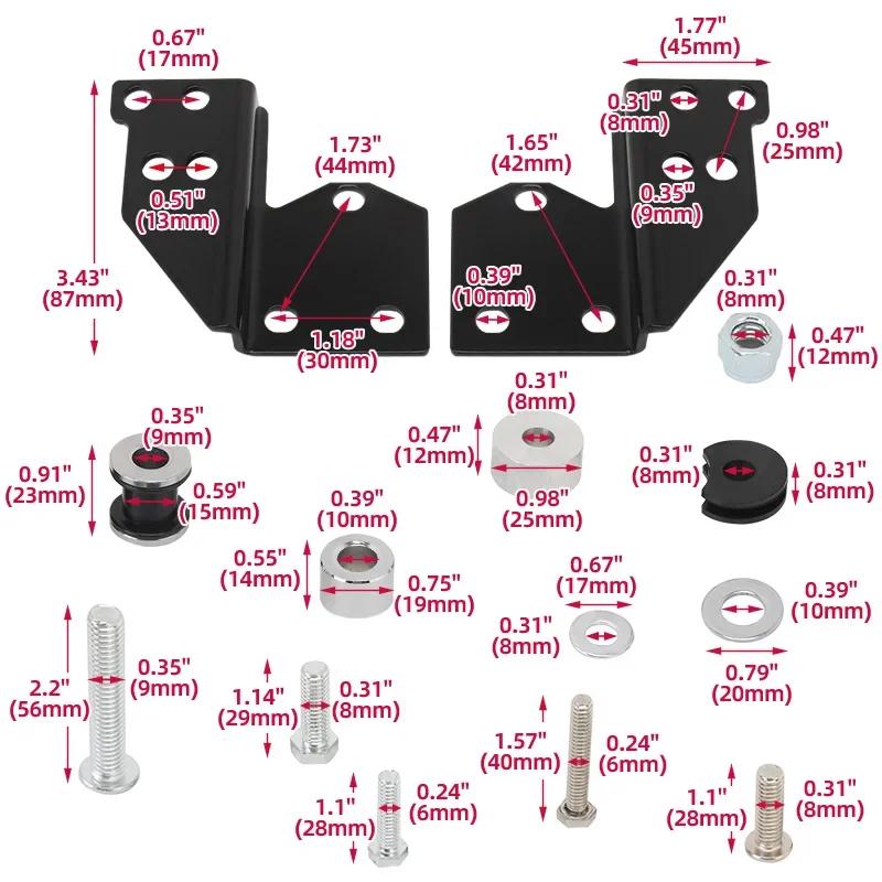 Motorrad Sissy Bar Gepäckträger Docking Hardware Montage Abnehmbar Für Harley Touring Road King Street Electra Glide 97-08