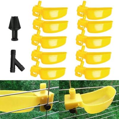12Pcs Automatic Quail Drinking Bowl Suspension Plastic Bird Waterer Feeder Convenient Practical Drinking Cup Bowl Goose