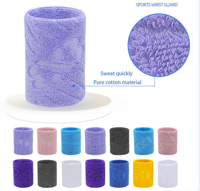 Tennis Basketball Running Gym Working Out Sweatbands Sports Wristband Cotton Sweat Wristband
