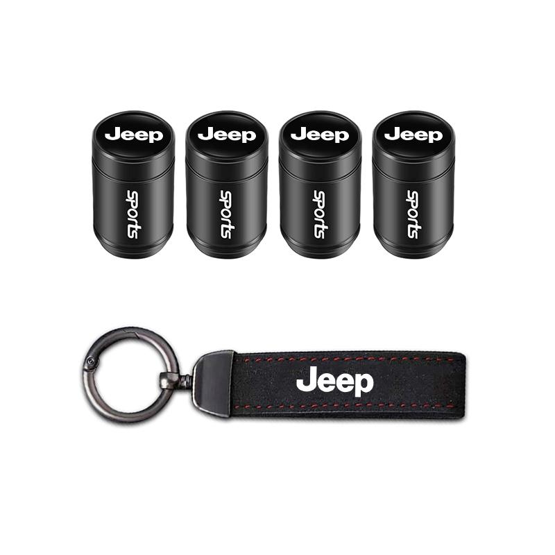 Cup Holders Car Tire Wheel Valve Caps Cover/Car Key Chain Ring Keychain For Jeep Wrangler Grand Cherokee Avenger Compass Wagonee
