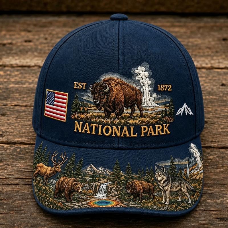 New National Parks Adventure Cap Bison National Park Adventure Cap