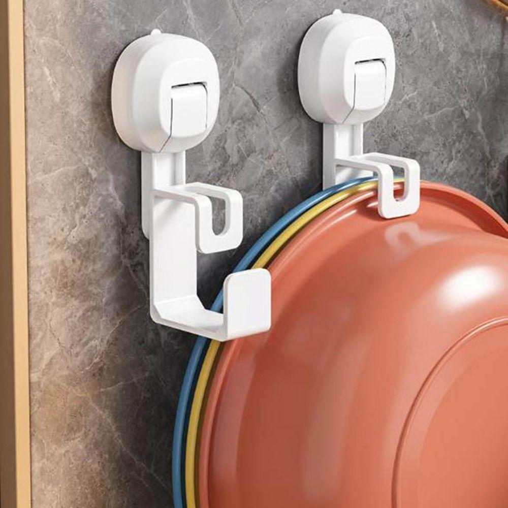 Wall Mounter Washbasin Storage Rack Plastic Washbasin Holder Suction Cup Washbasin Hook Kitchen