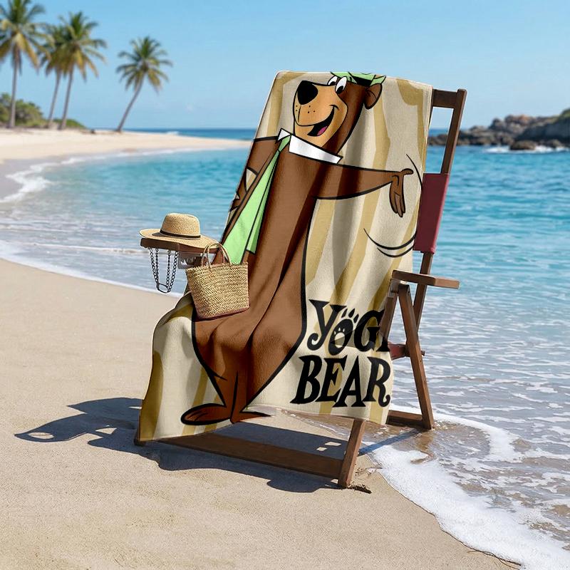 Yogi Bear Show Fashion Beach Towel: Ideal for Summer Adventures Soft, Absorbent and Quick Drying Suitable for Swimming and Bathing