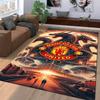 "Manchester United Logo Carpet with Two Black Dragons Design" Suitable for Use As an Anti-slip for Living Room Bedroom Sofas