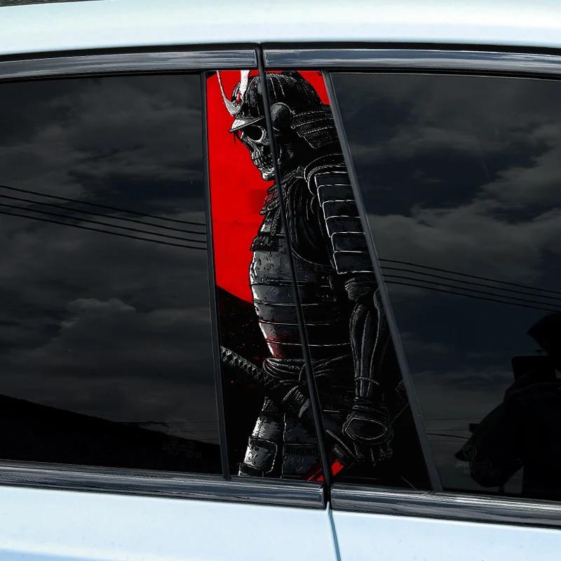 1pc/2pcs JDM Ninja Car Stickers Car B-pillar Vinyl Decals Waterproof Auto Center Pillar Sticker Cover Scratches Vehicle Decor
