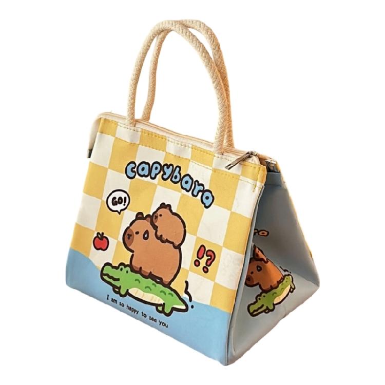 Cartoon Capybara Lunch Box Portable Lunch Bag Lovely Insulated Bag Coolers Bag Thermal Bag Lunch Case for Work Picnic