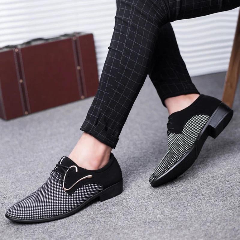 Pánská módní obuv Retro Klasická Módní Luxusní Pánská Obuv Odolná proti opotřebení Protiskluzová Pánská Obuv Protiskluzové Černé Boty Zapatillas Hombre