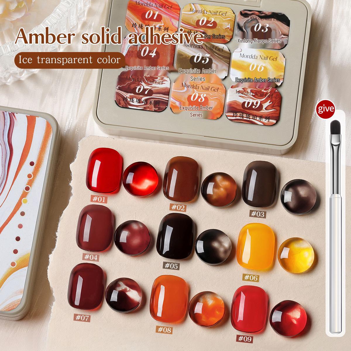 

2025 Отбеливающий гель-лак серии Amber высокой насыщенности