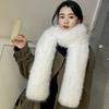 Double-sided Fluffy Lengthened Thickened Scarf Shawl Scarf High-end New Warm Imitation Fox Women's Scarf