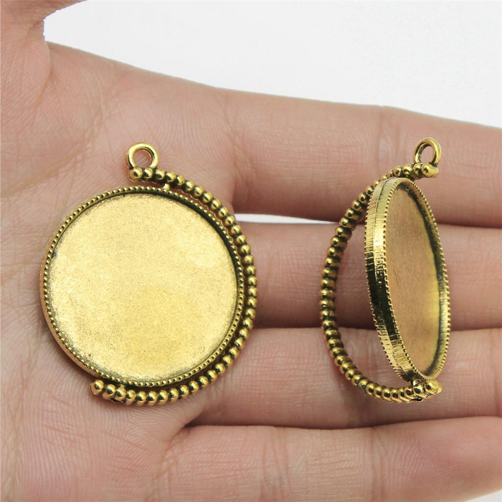 Akcesoria Części Obrotowa Okrągła Baza Pod Cabochon Szklany Taca Ustawień Materiały do Biżuterii Dziecięcej TA019