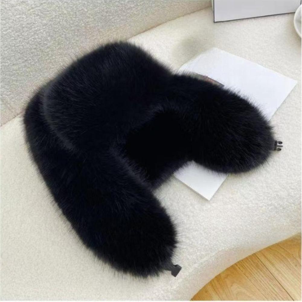 Fluffy Ear Protection Cap Thick Russian Cap Soft Windproof Earflap Cap  Winter