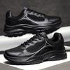 Zapatillas de tenis para hombre, zapatillas deportivas ligeras para estudiantes, zapatillas para correr con suela acolchada, zapatillas deportivas informales para caminar y trotar en color negro