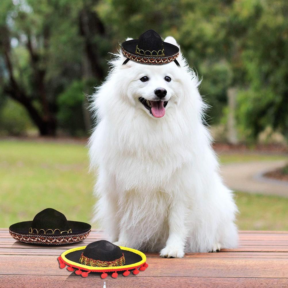 3 Pack Cinco De Mayo Fiesta Headbands Party Decorations Non Woven and Straw Sombrero Party Hats