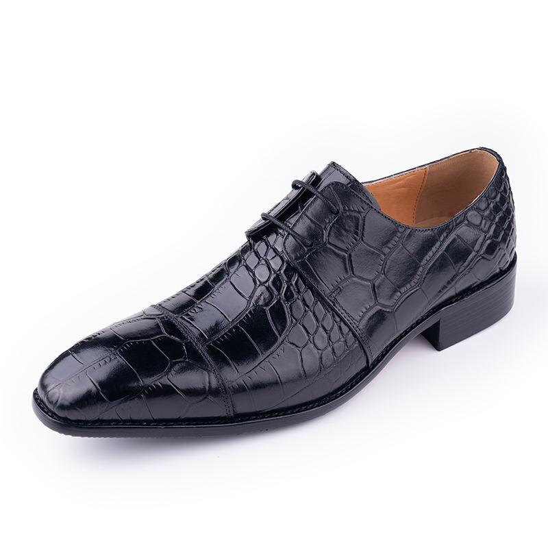 Fashion Men Shoes Luxury Italy Brand High Quality Lace-Up Business Formal Party Suit Footwear  Soulier Pour Homme New Fashion Black Blue